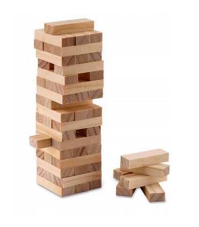 Wooden Jenga game 60 blocks 