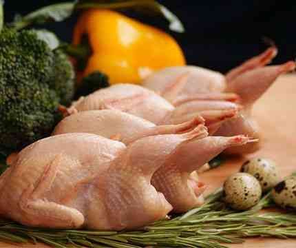 Quail meat (quail carcasses) 