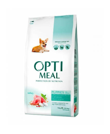 Food Optimeal Puppies All Breeds Turkey 12 kg  - photo 1